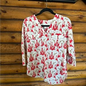 Elephant pattern top